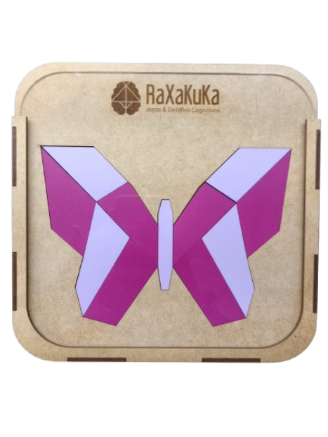 Quebra-cabeça RaXaKuKa Geométrico de Madeira- Borboleta