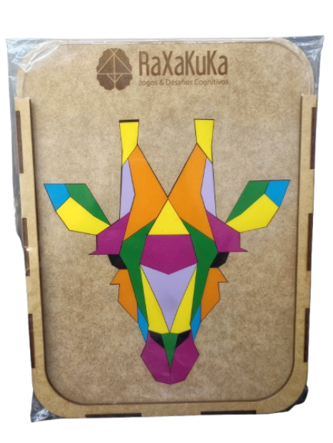 Quebra-cabeça RaXaKuKa Geométrico de Madeira- Girafa